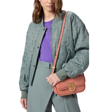 PINKO LOVE BOX Shoulder bag, in leather Aragon brown-antique gold - Women’s Bags - 5