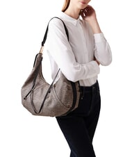BORBONESE FOLD Shoulder bag OP / NATURAL / BLACK - Women’s Bags - 5