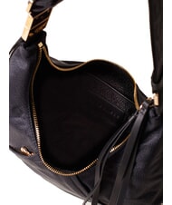BORBONESE FOLD  Soft shoulder bag dark black - Women’s Bags - 4