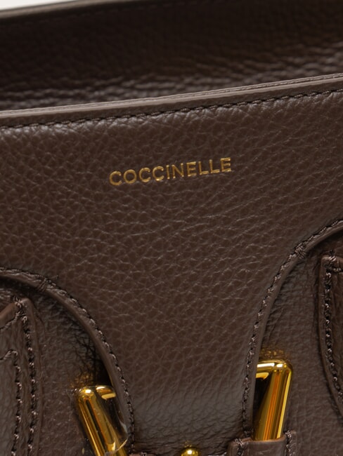 YORK Hammered leather handbag brown fondant - Women’s Bags