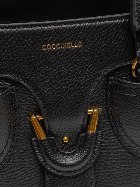 YORK Hammered leather handbag Black - Women’s Bags