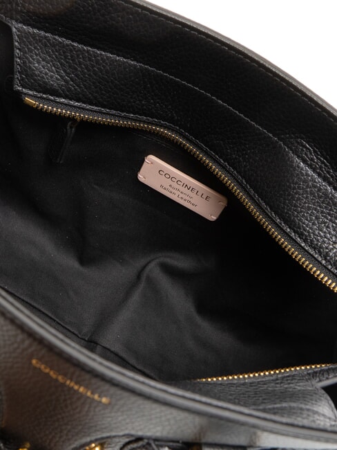 YORK Hammered leather handbag Black - Women’s Bags