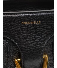 COCCINELLE YORK Leather handbag with buckle Black - Women’s Bags - 5