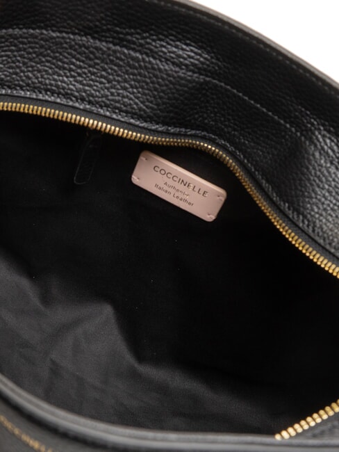 YORK Leather handbag with buckle Black - Women’s Bags