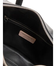 COCCINELLE SWAP Leather satchel bag with shoulder strap Black - Women’s Bags - 6