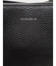 COCCINELLE SWAP Leather shoulder shopping bag Black - Women’s Bags - 5
