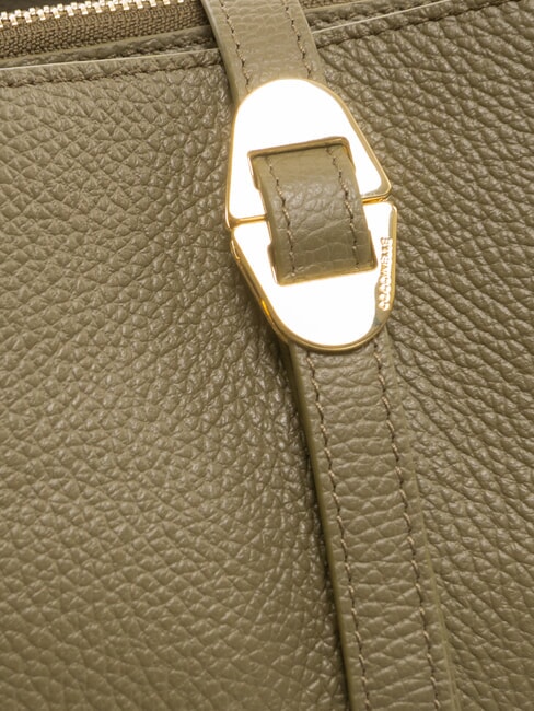 CHARA Leather shoulder bag laurel green - Women’s Bags