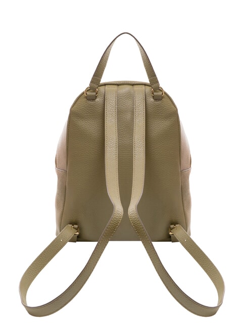 JEN Round leather backpack with pocket laurel green - Women’s Bags