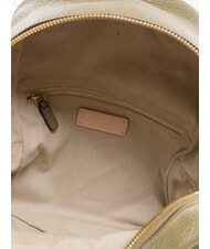 COCCINELLE JEN Round leather backpack with pocket laurel green - Women’s Bags - 6