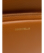 COCCINELLE JEN Round leather backpack with pocket CUIR - Women’s Bags - 5