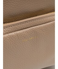 COCCINELLE JEN Round leather backpack with pocket warm taupe - Women’s Bags - 5