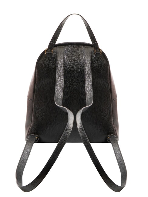 JEN Round leather backpack with pocket Black - Women’s Bags