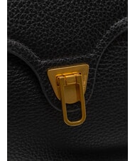 COCCINELLE MARVIN Mini leather handbag with shoulder strap Black - Women’s Bags - 5