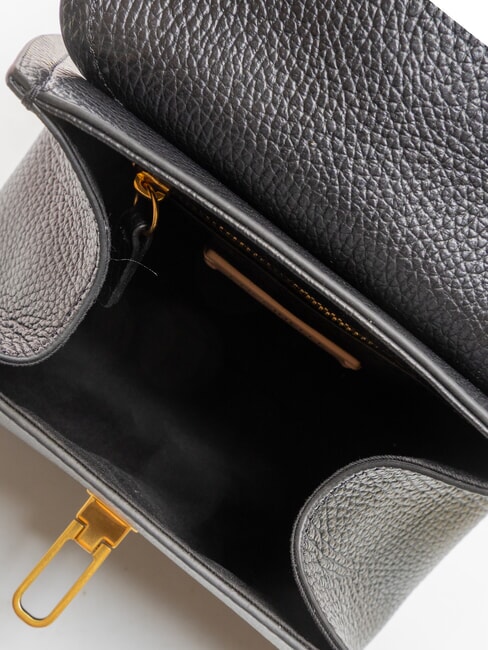 MARVIN Mini leather handbag with shoulder strap Black - Women’s Bags