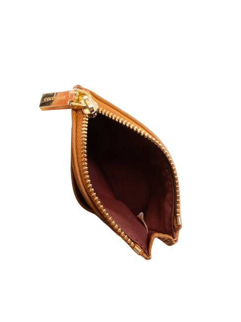 ROUNDED PRINTED Small leather card holder with zip CUIR - Women’s Wallets