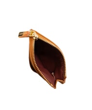 COCCINELLE ROUNDED PRINTED Small leather card holder with zip CUIR - Women’s Wallets - 3