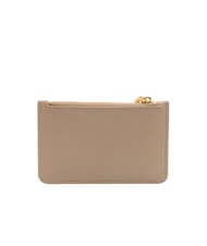 COCCINELLE ROUNDED PRINTED Flat leather card holder with zip - Women&rsquo;s Wallets