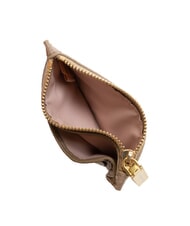 COCCINELLE ROUNDED PRINTED Flat leather card holder with zip warm taupe - Women&rsquo;s Wallets - 3