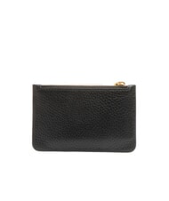 COCCINELLE ROUNDED PRINTED Flat leather card holder with zip - Women’s Wallets