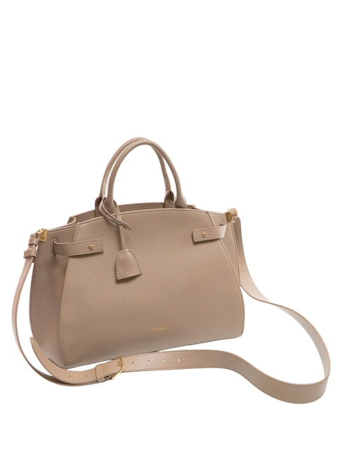KLICHE Leather handbag with shoulder strap warm taupe - Women&rsquo;s Bags