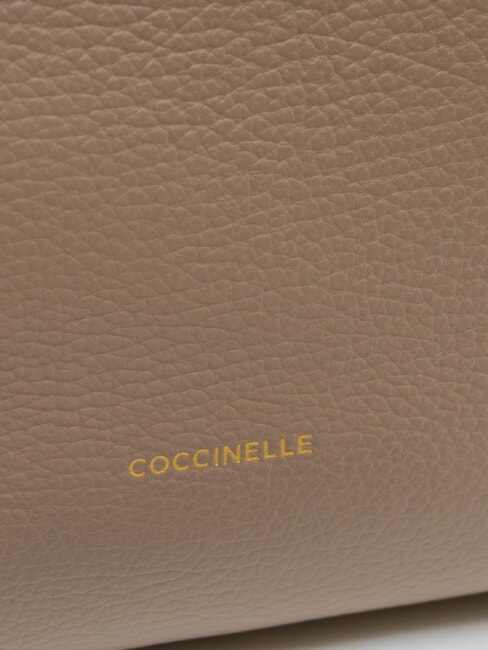 KLICHE Leather handbag with shoulder strap warm taupe - Women&rsquo;s Bags