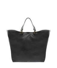COCCINELLE CALLISTO Leather shopping bag with embossed logo Black - Women’s Bags - 3