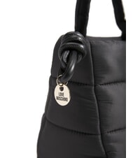 LOVE MOSCHINO AIR WAVE Puffy shopping bag Black - Women’s Bags - 3
