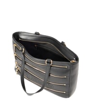 LOVE MOSCHINO ZIPLINE Shoulder shopping bag Black - Women’s Bags - 4