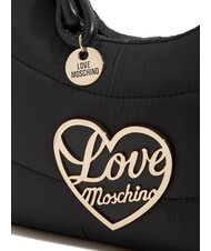 LOVE MOSCHINO AIR WAVE Small puffy shoulder bag Black - Women’s Bags - 3