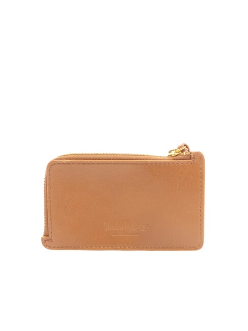BASIC Large leather card holder with zip cognac - Men’s Wallets
