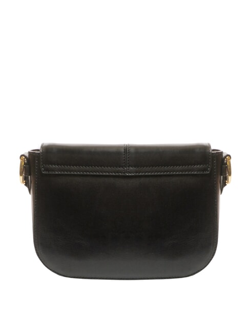 FAENTINA Large leather shoulder bag Black Gold - Women’s Bags