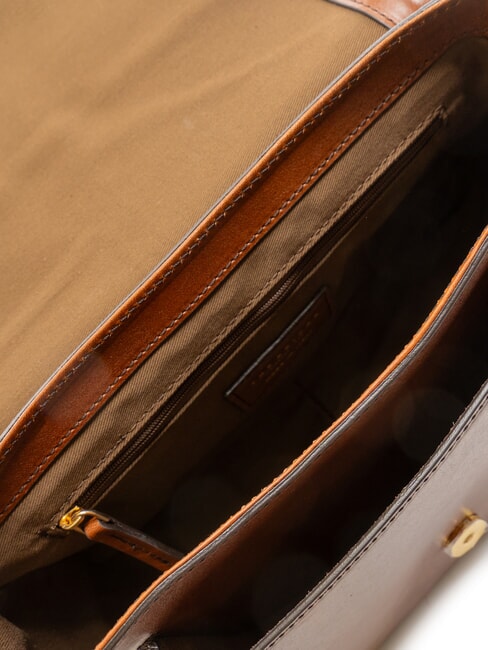 FAENTINA Large leather shoulder bag BROWN - Women&rsquo;s Bags