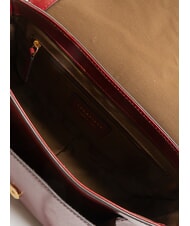 THE BRIDGE FAENTINA Large leather shoulder bag Chianti / Bordeaux / Gold - Women&rsquo;s Bags - 5