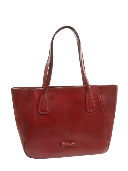 MADDALENA Shopping Bag in leather Chianti / Bordeaux / Gold - Women&rsquo;s Bags