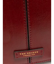 THE BRIDGE FAENTINA FAENTINA Mini post in leather Chianti / Bordeaux / Gold - Women&rsquo;s Bags - 3