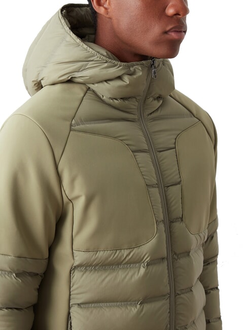 NEW WARRIOR Down jacket with hood muddy - Men's down jackets