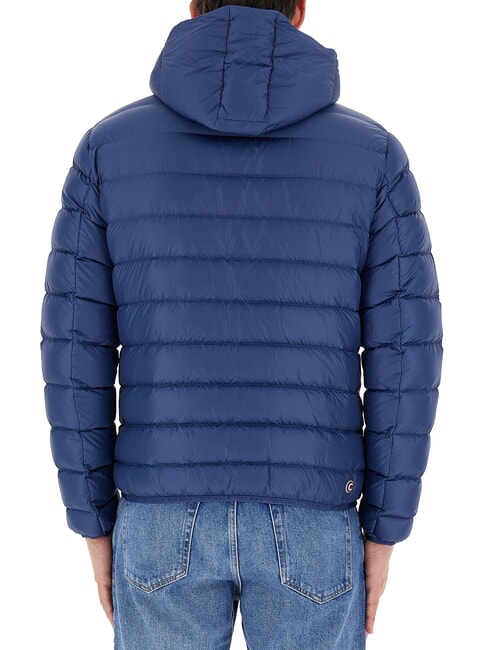 E-CONCRETE Down jacket with hood darkblue-coffeecre - Men's down jackets