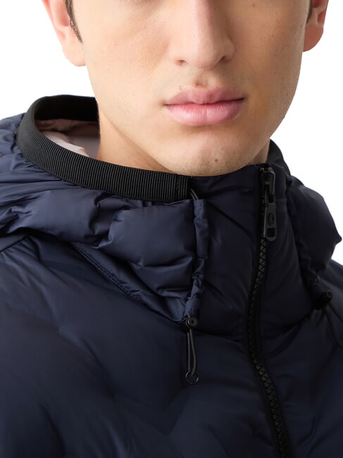 DASHED Down jacket with hood navy blue ice - Men's down jackets