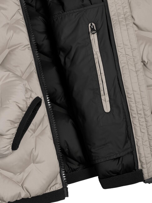 DASHED Down jacket with hood coffee cream/black - Men's down jackets