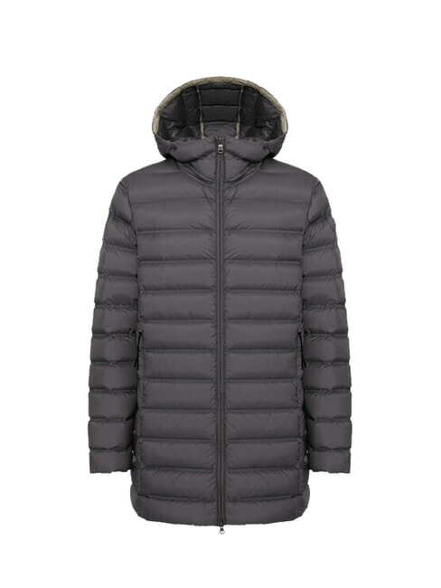 MINIMAL Down jacket with hood volcano-muddy - Men's down jackets