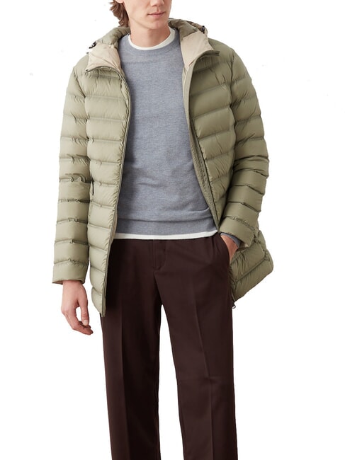MINIMAL Down jacket with hood muddy-arizona - Men's down jackets