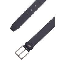 TOMMY HILFIGER OLIVER Leather belt Made in Italy space blue / black - Belts - 2