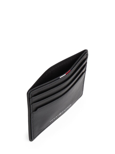 TH CORP Leather card holder black - Men’s Wallets