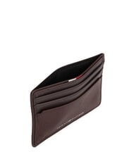 TOMMY HILFIGER TH CORP Leather card holder coffee beans - Men’s Wallets - 3
