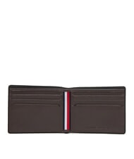 TOMMY HILFIGER TH CORP Compact leather wallet coffee beans - Men’s Wallets - 2