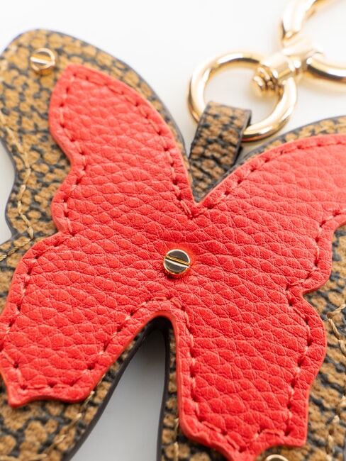 FARFALLA Keychain natural op / coral red - Key holders