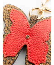 BORBONESE FARFALLA Keychain natural op / coral red - Key holders - 3