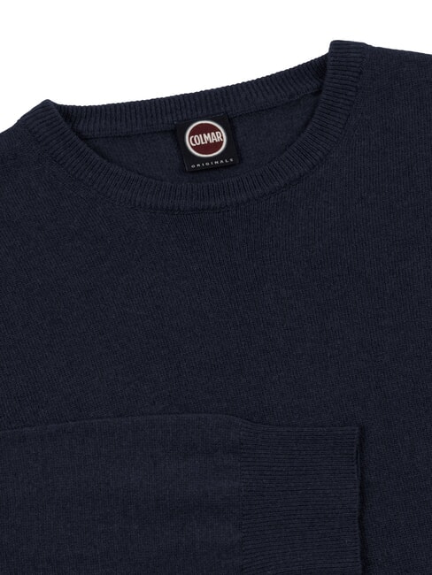ORIGINALS Cashmere blend plain knit sweater navy blue - Men's Sweaters
