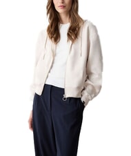 COLMAR STUNNING Full zip sweatshirt with hood and pleats incense - Women's Sweatshirts - 3