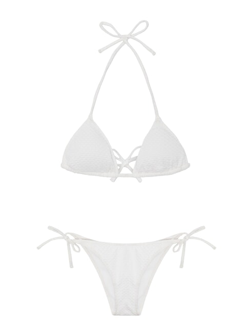 BORACAY 2-piece bikini with laces white - Women's swimwear